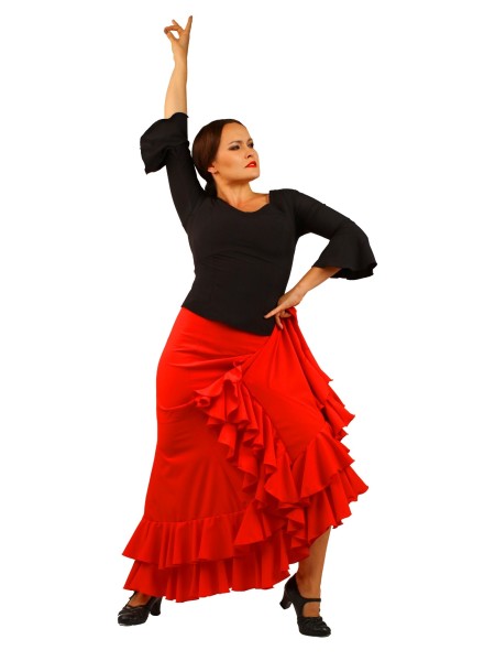 Flamenco Skirt - Red - Ruffles - SOLEA 02