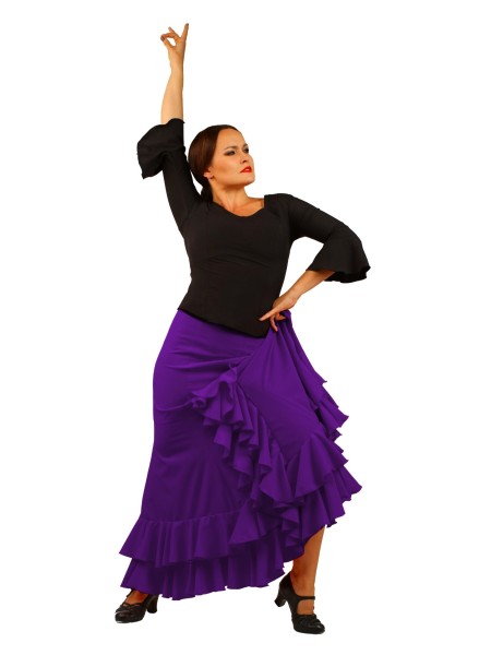 Flamenco Skirt - Purple - Ruffles -SOLEA 08