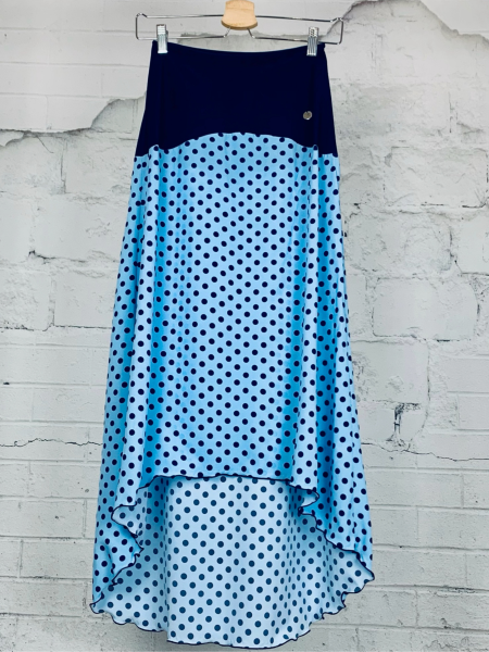 Flamenco Skirt - Practice Skirt - Blue - Polka Dots - ZAMBRA 02
