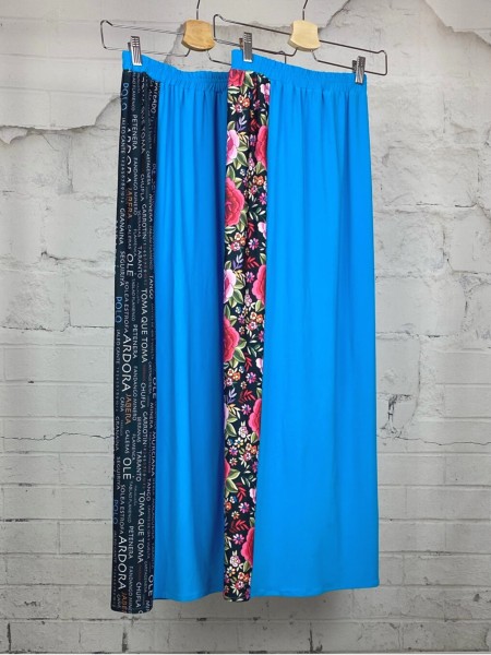 Long blue skirt from elastic fabric BULERIAS 04