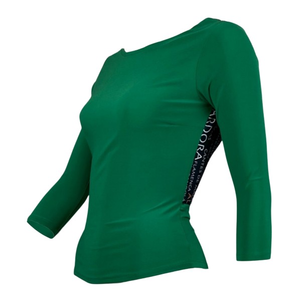 Backless black top from elastic fabric MILONGA 05