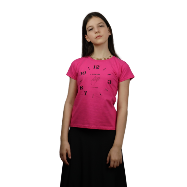 Pink T-shirt "A Compás" for children