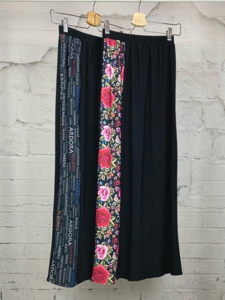 Long black skirt from elastic fabric BULERIAS 01