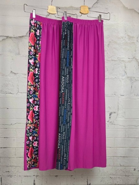 Long pink skirt from elastic fabric BULERIAS 02