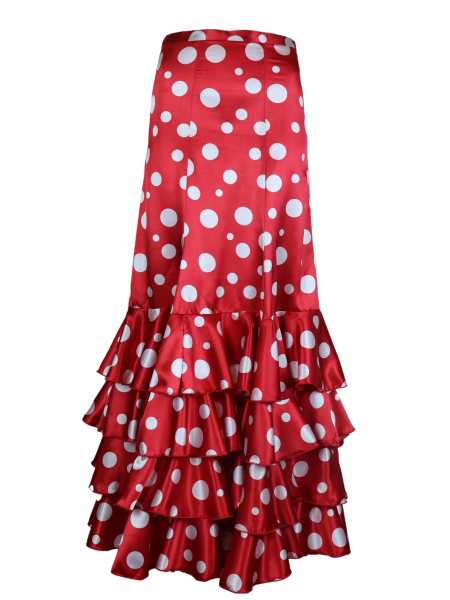 Red Flamenco Skirt with Ruffles - ALEGRIA Ruby Glow